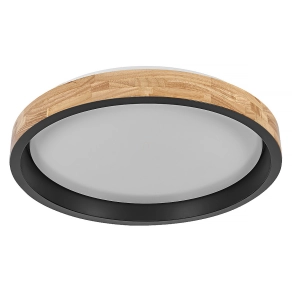   Osram Orbis Mariano szabályozható mennyezeti LED lámpa, fa hatású, 36 W, 2000 lm, 3000 K, állítható fényerősség 3 fokozatban, fekete-barna