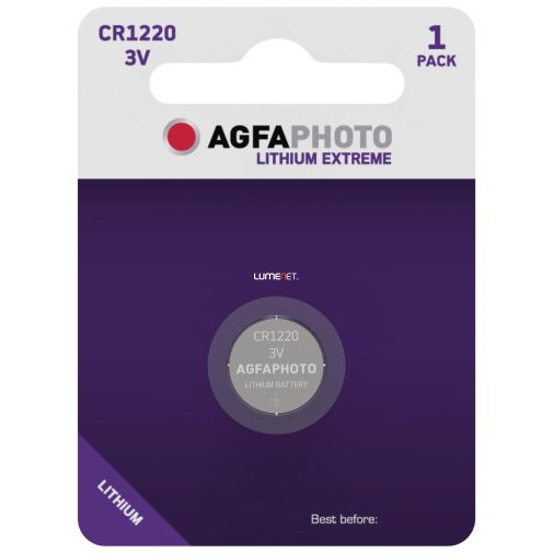 Gombelem CR1220 lithium 1db/bliszter (AgfaPhoto)