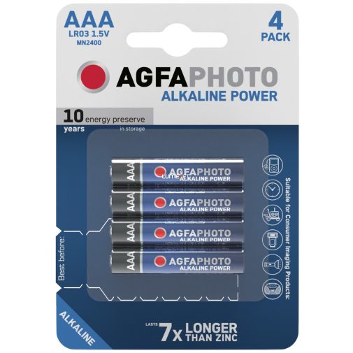 AAA elem alkáli 4db/bliszter (AgfaPhoto)