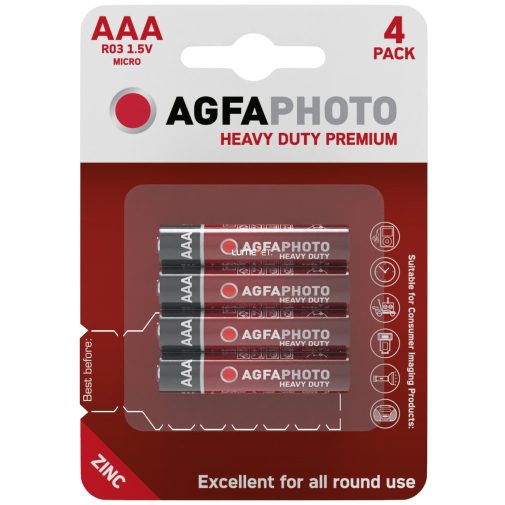 AAA elem mikro féltartós heavy duty 4db/bliszter (AgfaPhoto)