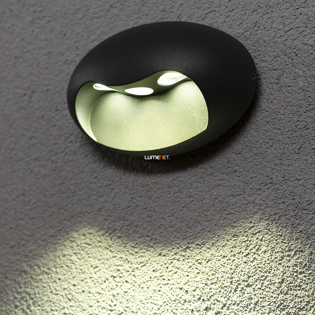 Kültéri fali LED lámpa 9 W, hidegfehér, szürke színű (Eyes)