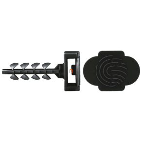   INSERTFIX kötegelőtalp M6, nagy fejjel, fekete - kördobozban 125 db/kördoboz