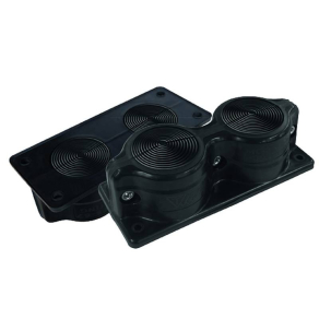   Nyitható kábelbevezető MC 2x8-67mm IP55 RAL 9005 fekete  Morek  MBA4N28B11 (lángállóság: UL94 V0)