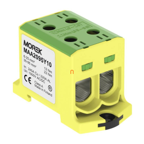  Fővezeték sorkapocs 2x 95/2x95mm2 zöld/sárga OTL95-2 Morek MAA2095Y10