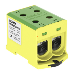   Fővezeték sorkapocs 2x240/2x240mm2 zöld/sárga OTL240-2 Morek MAA2240Y10