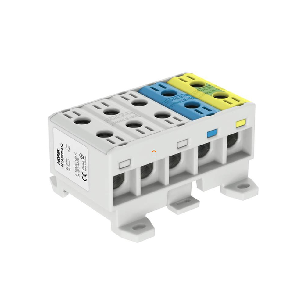 Fővezeték sorkapocs 5x35 (2,5-35mm2) szürke kék zöld/sárga Morek OTL35-5x MAA5035A10
