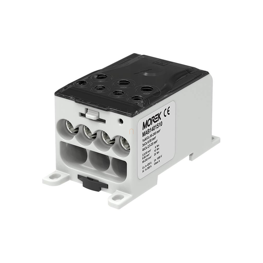 Morek Elosztóblokk OJL 400A szürke 1xAl/Cu95-240 - 4xCu35/3xCu50 MAB1401S10