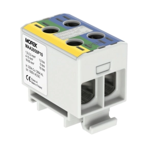  Fővezeték sorkapocs 2x 50/2x50mm2 zöld/sárga/kék OTL50-2 Morek MAA2050P10