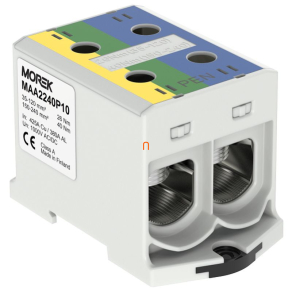   Fővezeték sorkapocs 2x240/2x240mm2 zöld/sárga/kék OTL240 Morek MAA2240P10