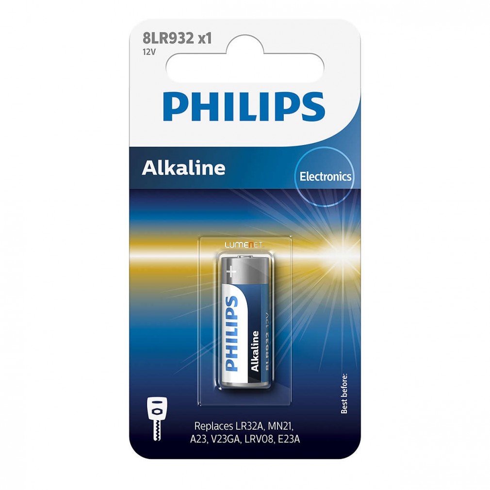 Philips 8LR932 Alkaline LR32 elem, kulcsokba, kapunyitókba