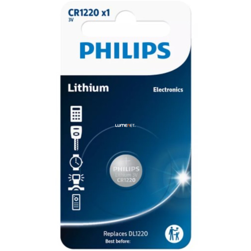 Philips gombelem CR1220/00B Lithium 3V