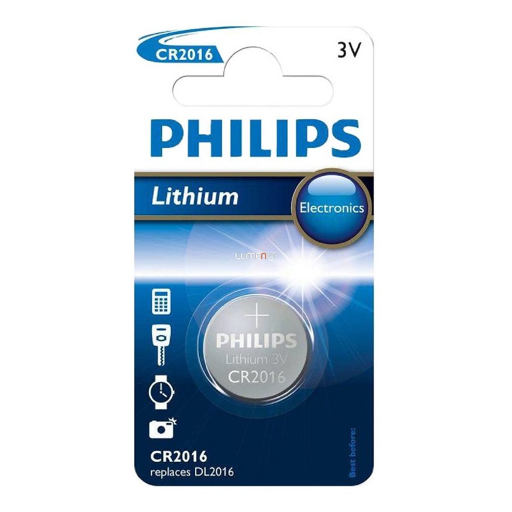 Philips Gombelem CR2016/01B Lithium 3V