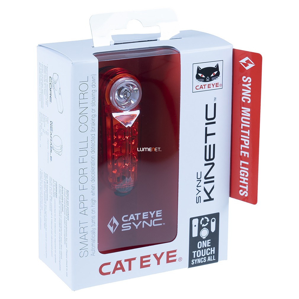 Kerékpár lámpa tölthető, Cateye (Sync kinetic)