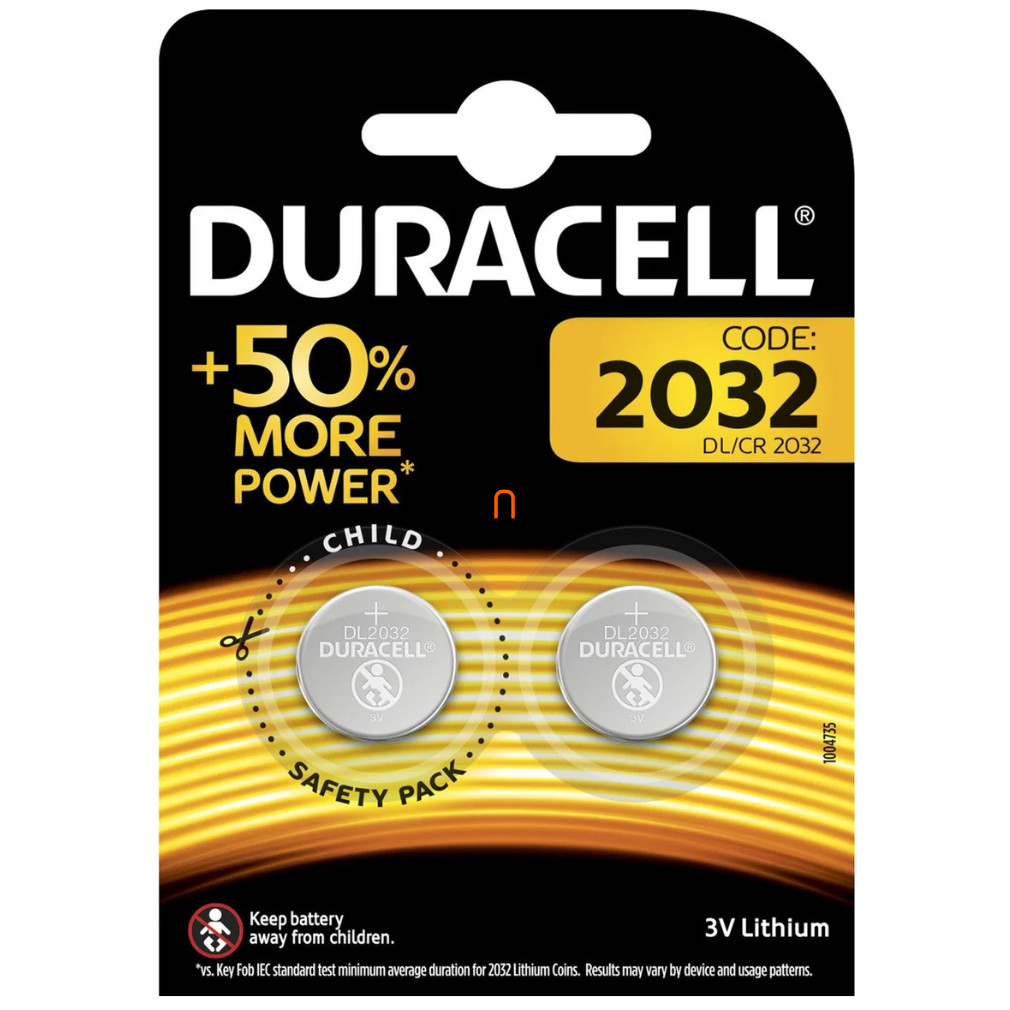 Duracell lítium gombelem CR2032 3V 2 darabos