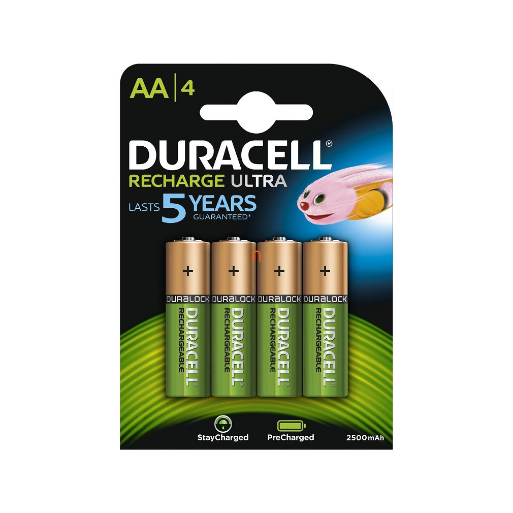 Duracell újratölthető AA akkumulátor 2500mAh Ni-Mh 4 darabos