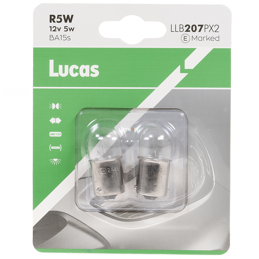 Lucas 12V R5W jelzőizzó, 2db/bliszter