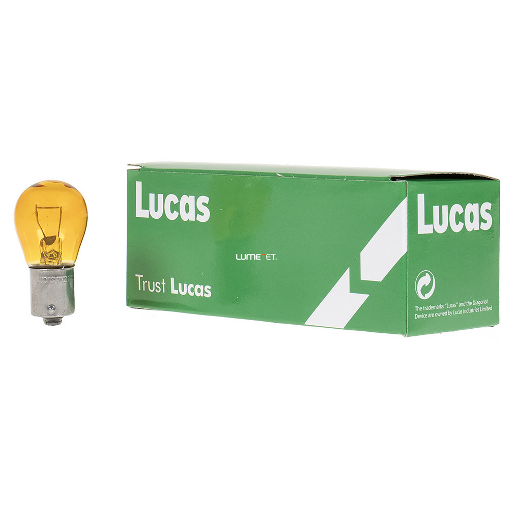 Lucas Standard 12V PY21W jelzőizzó, sárga, 10db/csomag