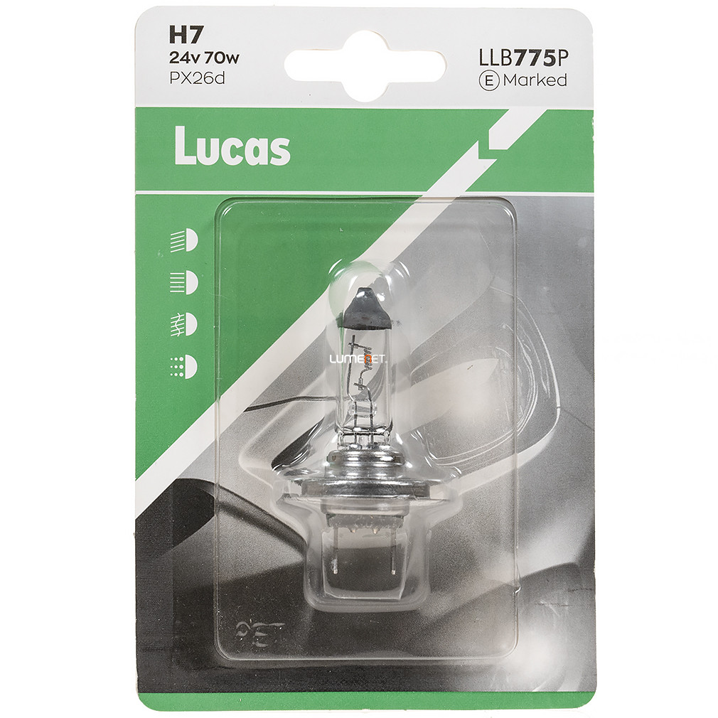 Lucas H7 autóizzó 24V 70W, 1db/bliszter