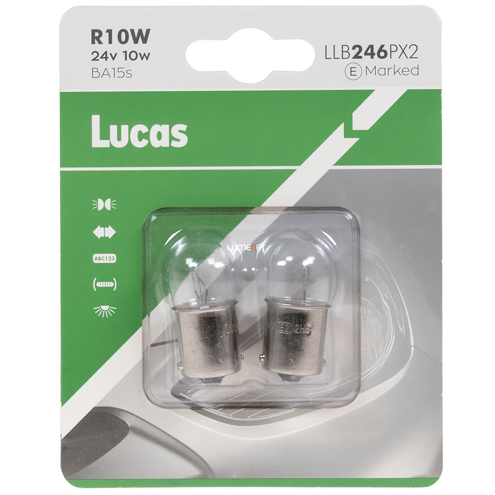 Lucas 24V R10W jelzőizzó, 2db/bliszter