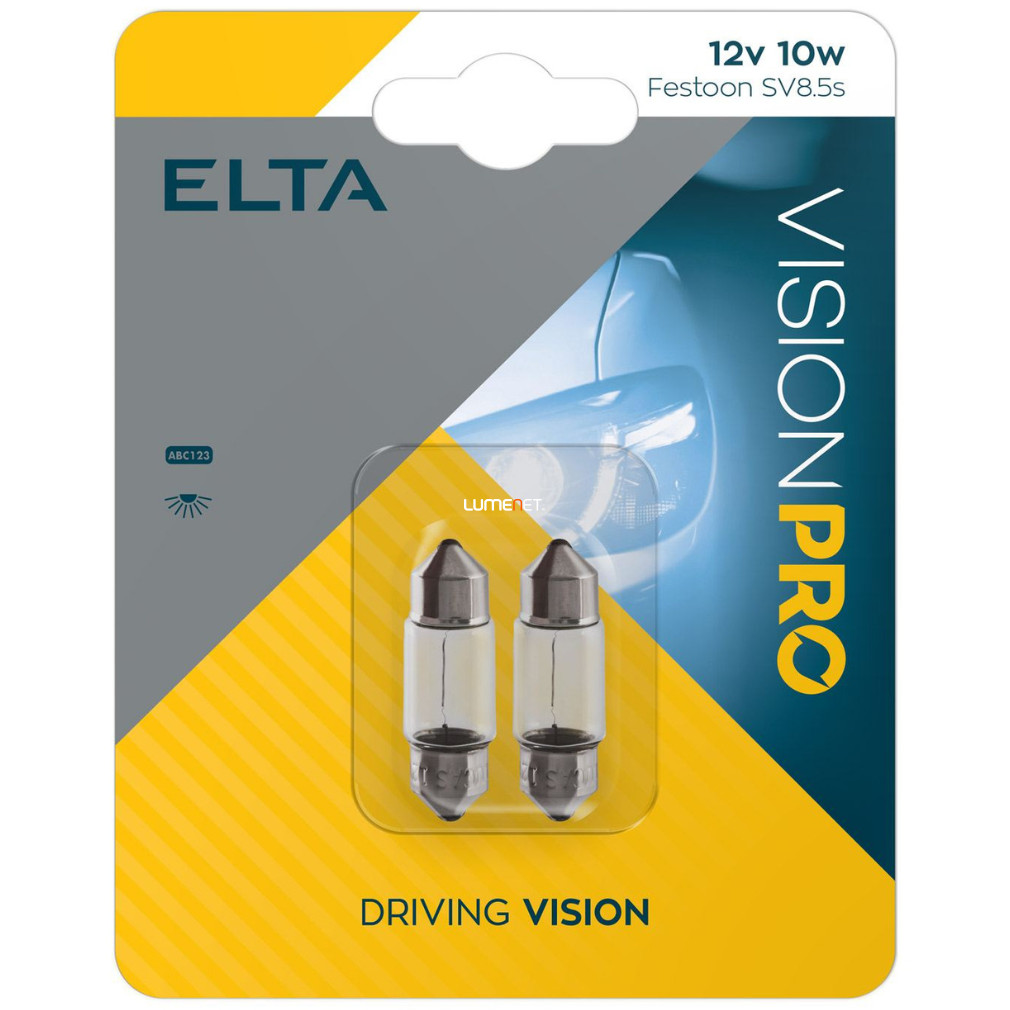 Elta Vision Pro szofita jelzőizzó 31mm 12V 10W, 2db/bliszter