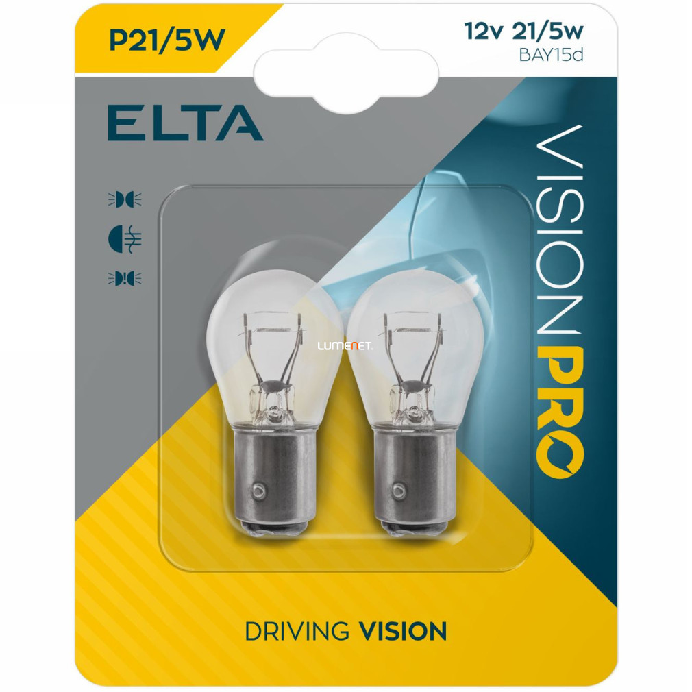 Elta Vision Pro P21/5W jelzőizzó 12V 21W, 2db/bliszter