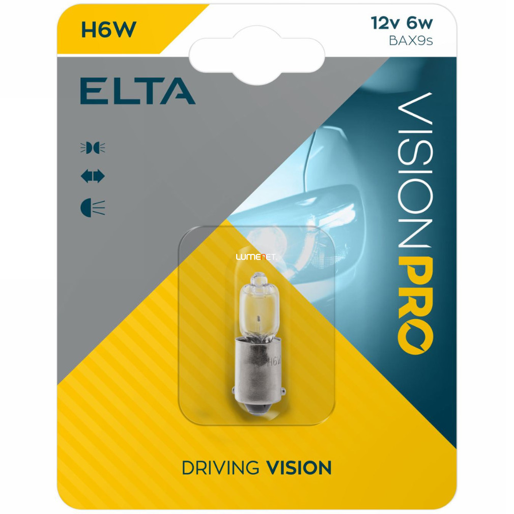 Elta Vision Pro H6W jelzőizzó 12V 6W, 1db/bliszter