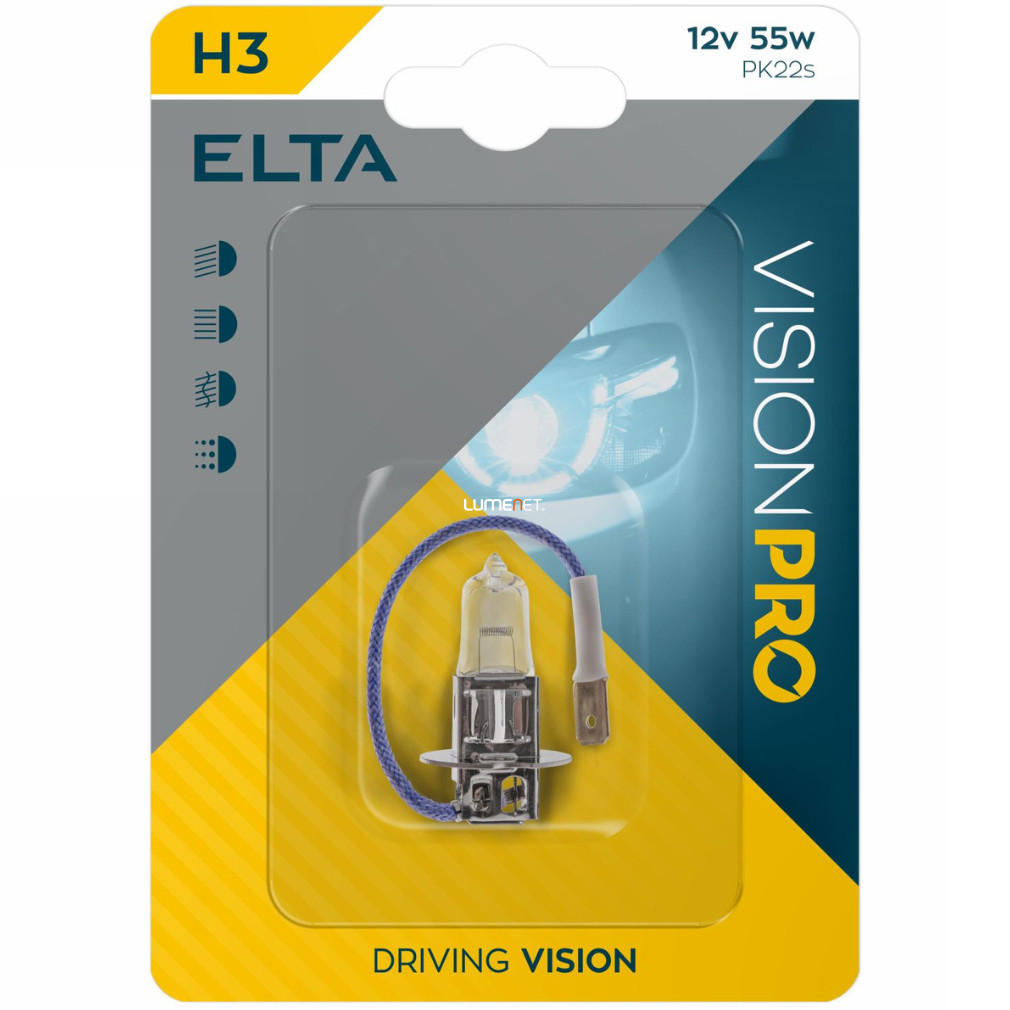 Elta Vision Pro H3 autóizzó 12V 55W, 1db/bliszter