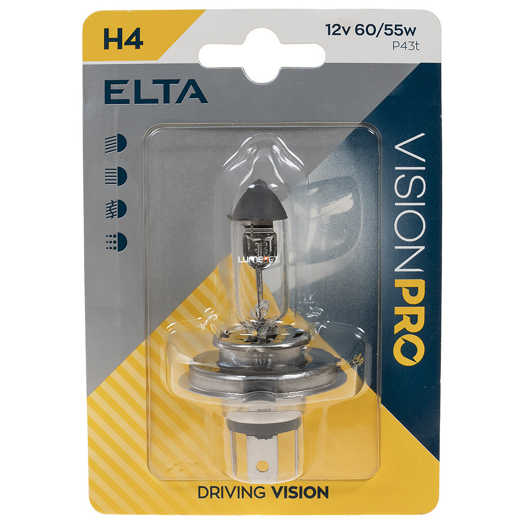 Elta Vision Pro H4 autóizzó 12V 60/55W, 1db/bliszter