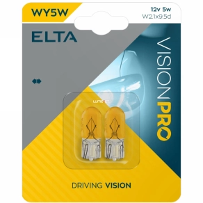   Elta Vision Pro WY5W jelzőizzó 12V 5W, sárga, 2db/bliszter