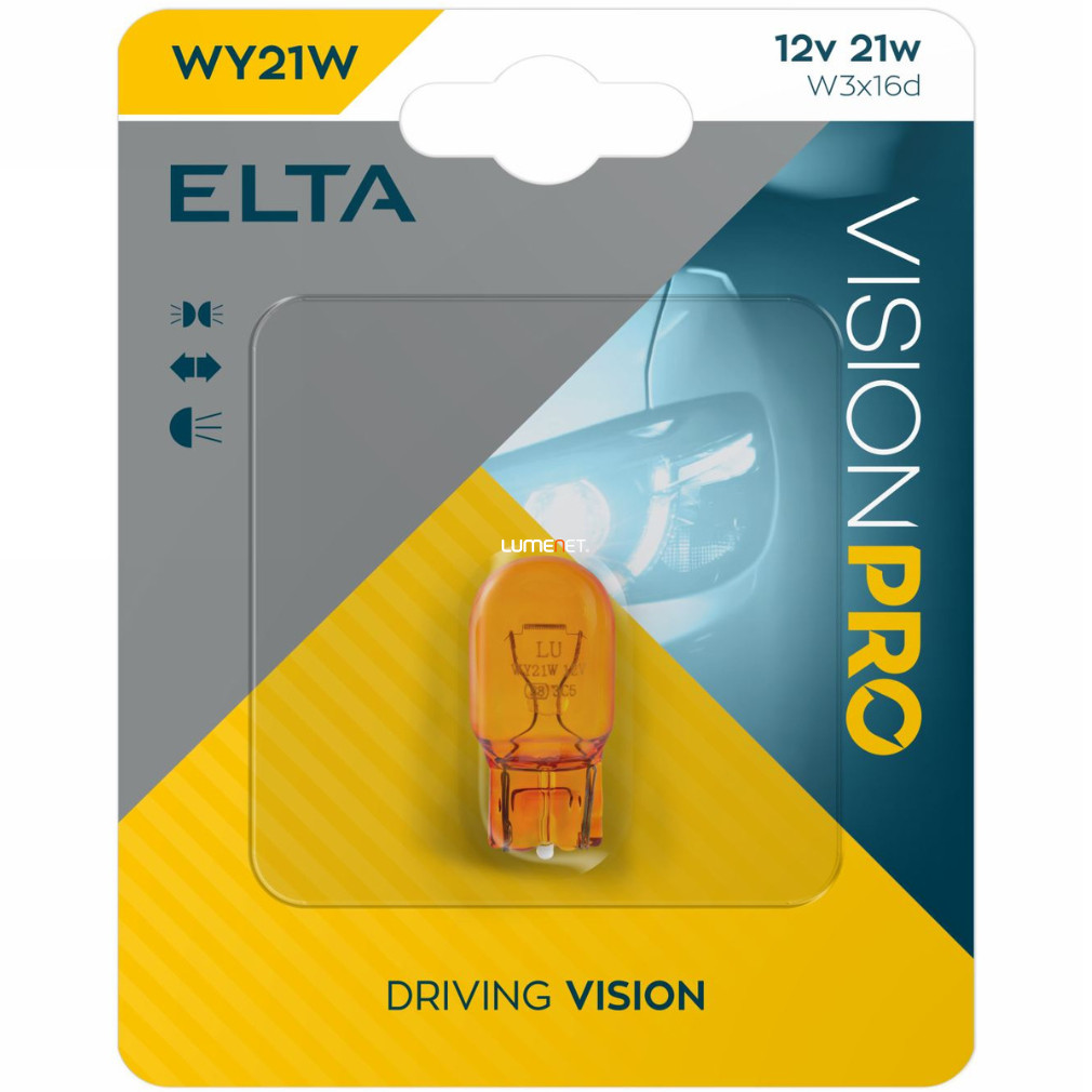 Elta Vision Pro T20 jelzőizzó 12V 21W, sárga, 1db/bliszter