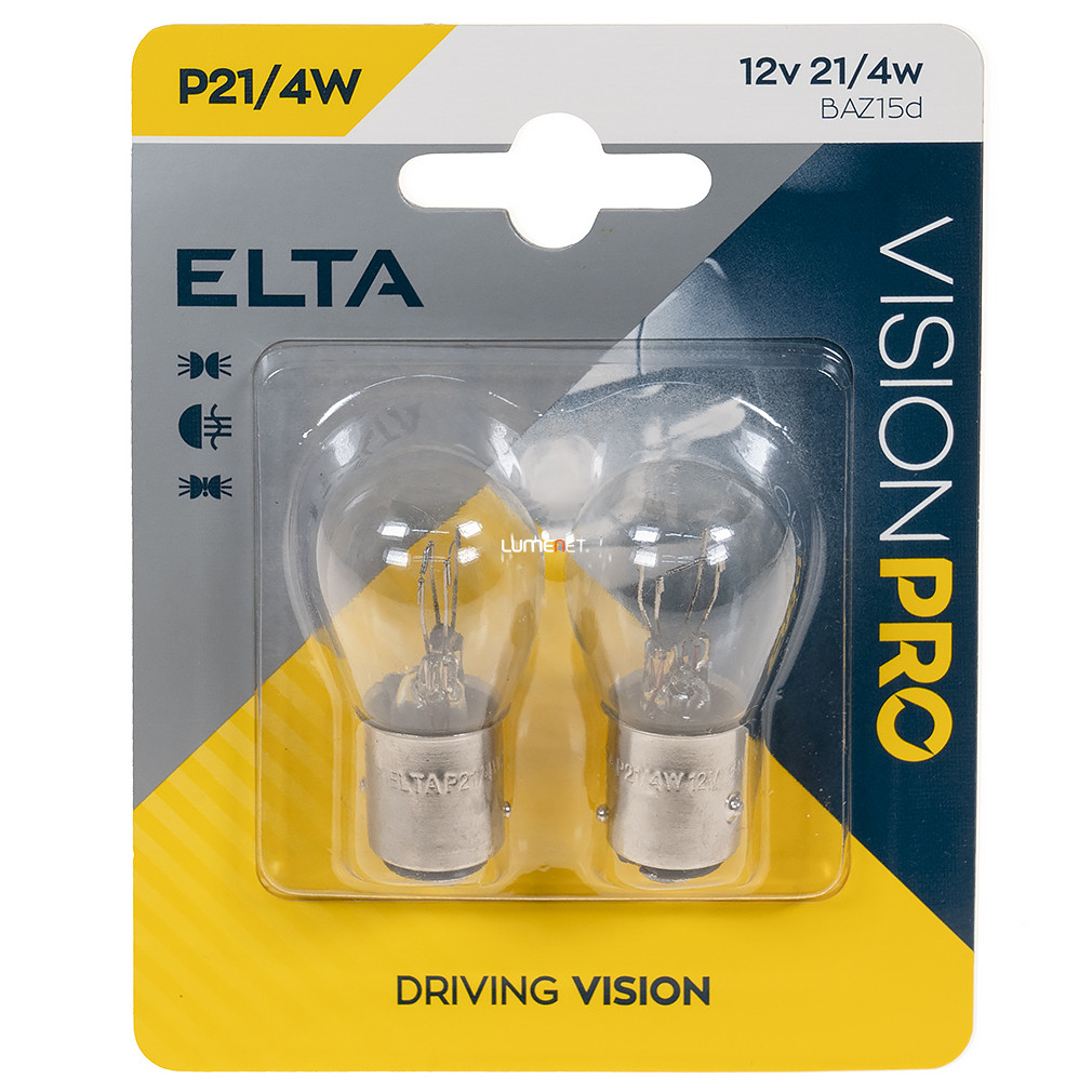 Elta Vision Pro 12V P21/4W jelzőizzó, 2db/bliszter