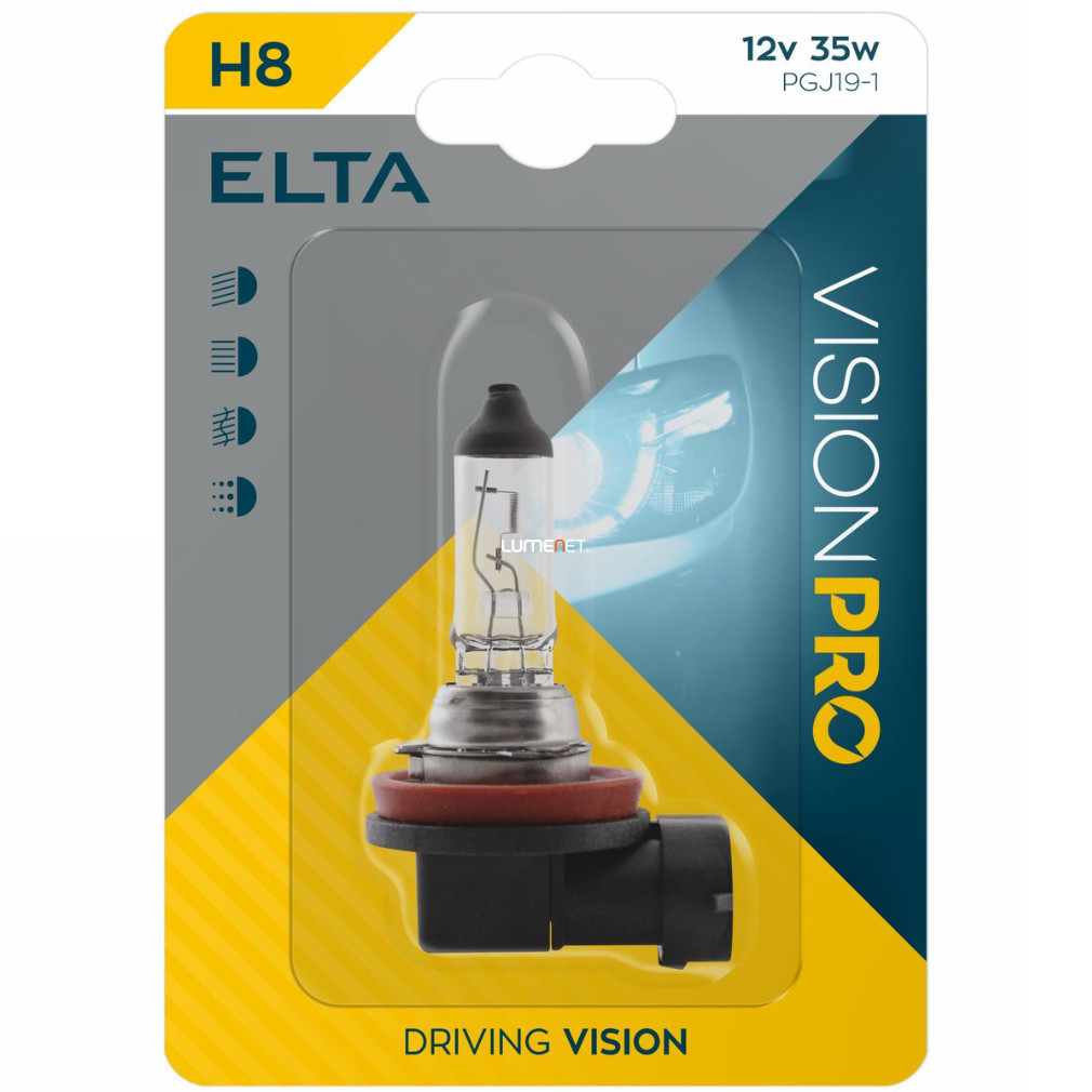 Elta Vision Pro H8 autóizzó 12V 35W, 1db/bliszter