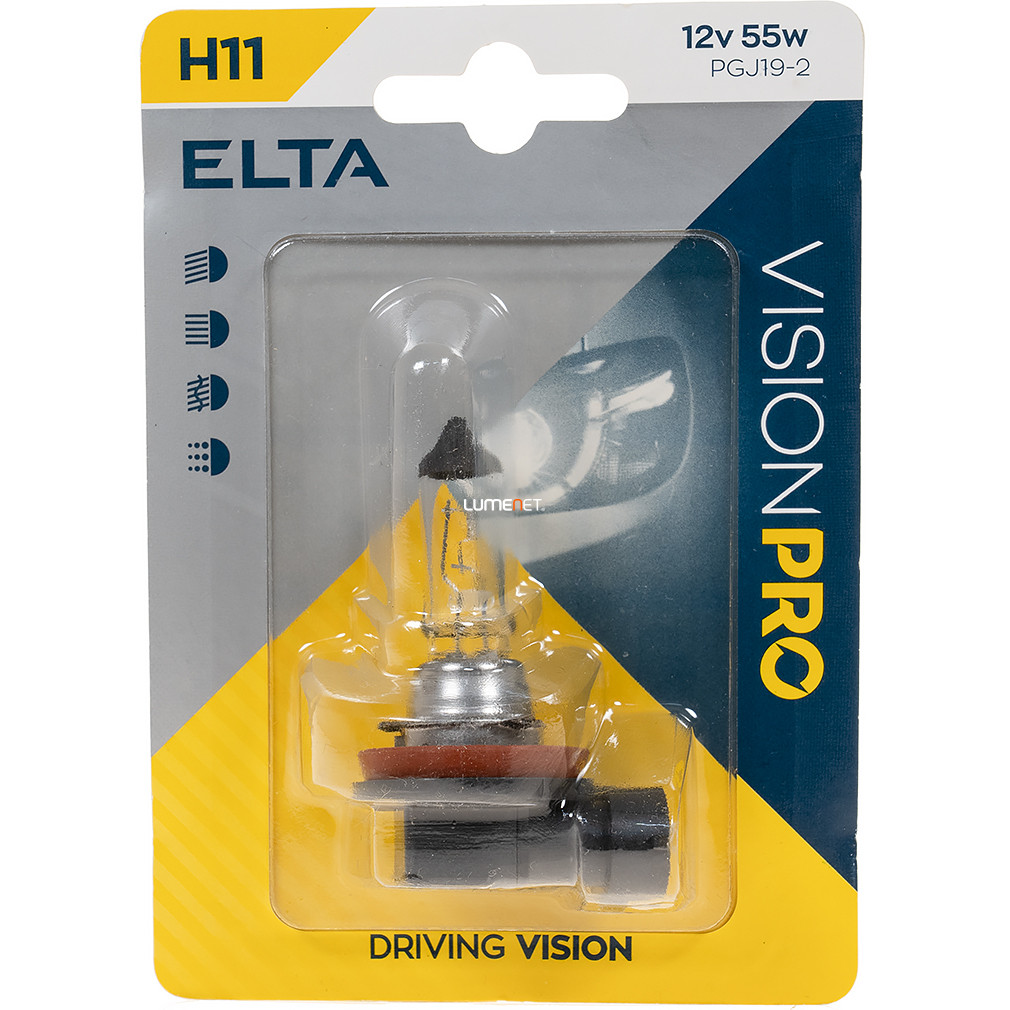 Elta Vision Pro H11 autóizzó 12V 55W, 1db/bliszter