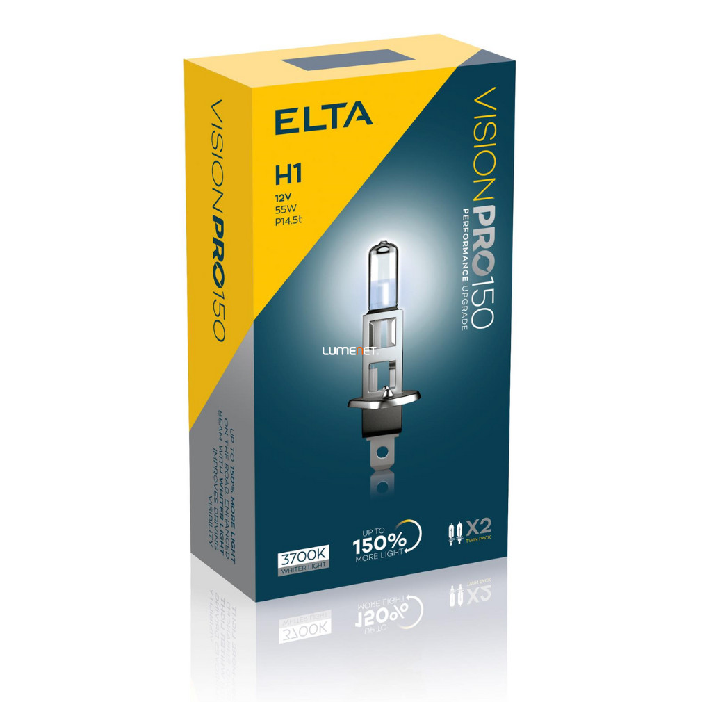 Elta Vision Pro 150 H1 autóizzó 12V 55W, +150%, 2db/csomag