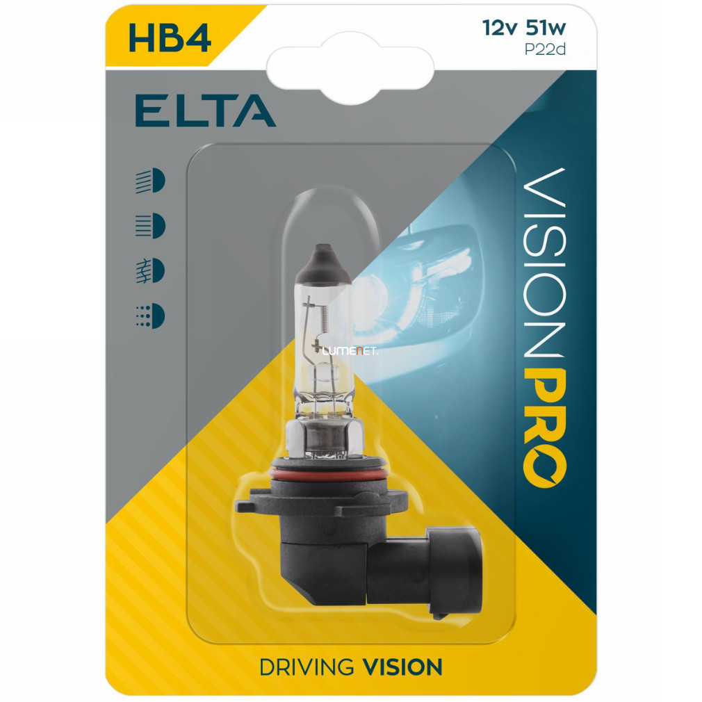 Elta Vision Pro HB4 autóizzó 12V 51W, 1db/bliszter