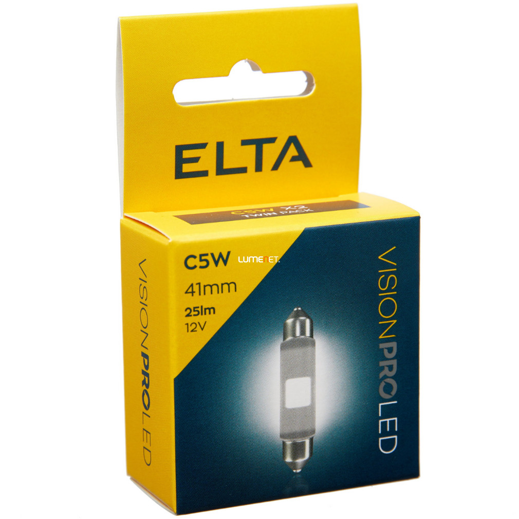 Elta Vision C5W szofita LED 12V 6000K, 41mm, 2db/csomag
