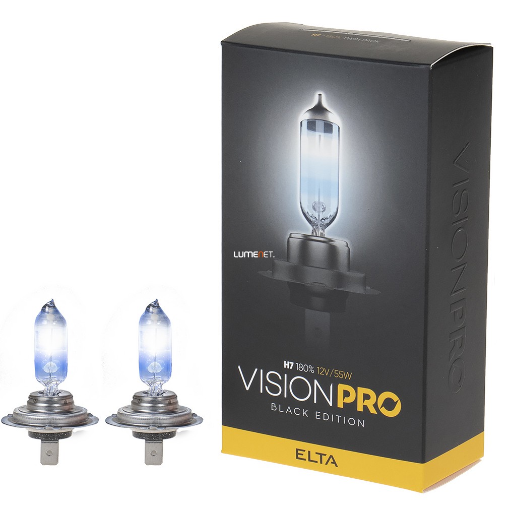 Elta Vision Pro Black Edition +180% H7 autóizzó 12V 55W, 2db/csomag