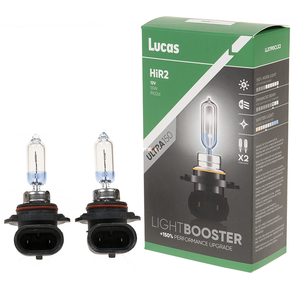 Lucas LightBooster Ultra HIR2 autóizzó 12V 55W +150%, 2db/csomag