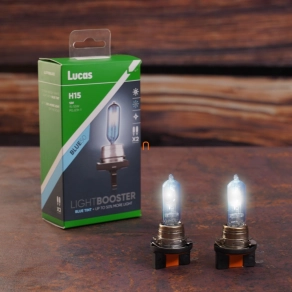   Lucas LightBooster Blue H15 autóizzó 12V 15/55W, +50%, 2db/csomag