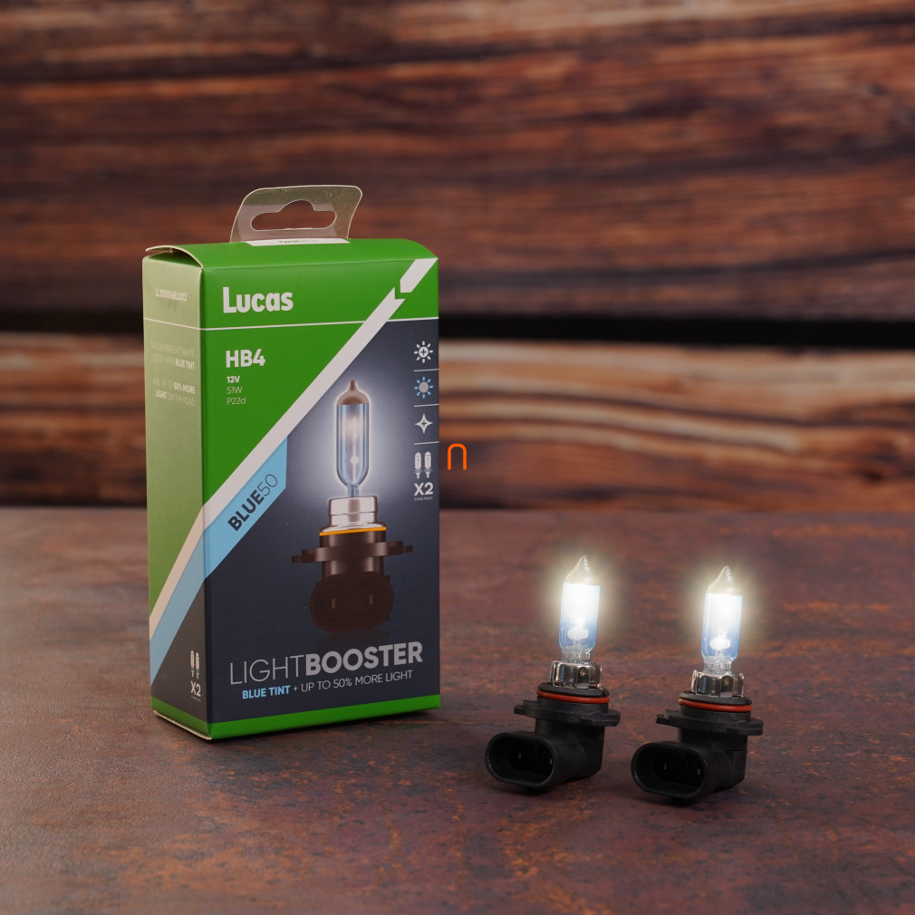 Lucas LightBooster Blue HB4 autóizzó 12V 51W, +50%, 2db/csomag