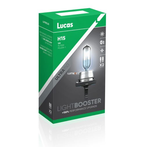 Lucas LightBooster H15 autóizzó 12V, 55W, +150%, 2db/csomag