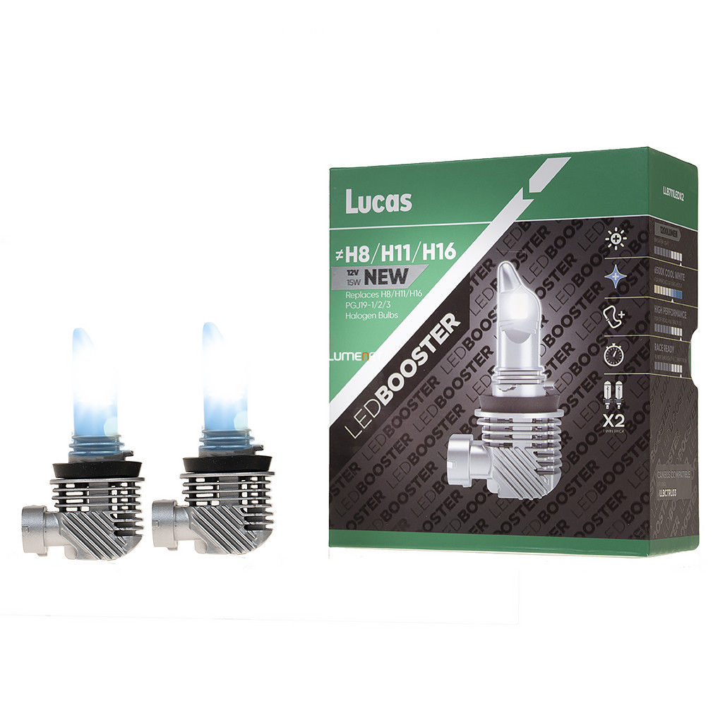 Lucas H8/H11/H16 LED autóizzó 12V 15W, 2db/csomag
