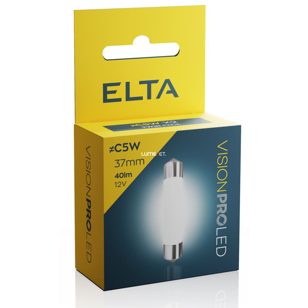 Elta Vision Pro C5W szofita LED jelzőizzó 37mm 12V 1,6W, 2db/csomag