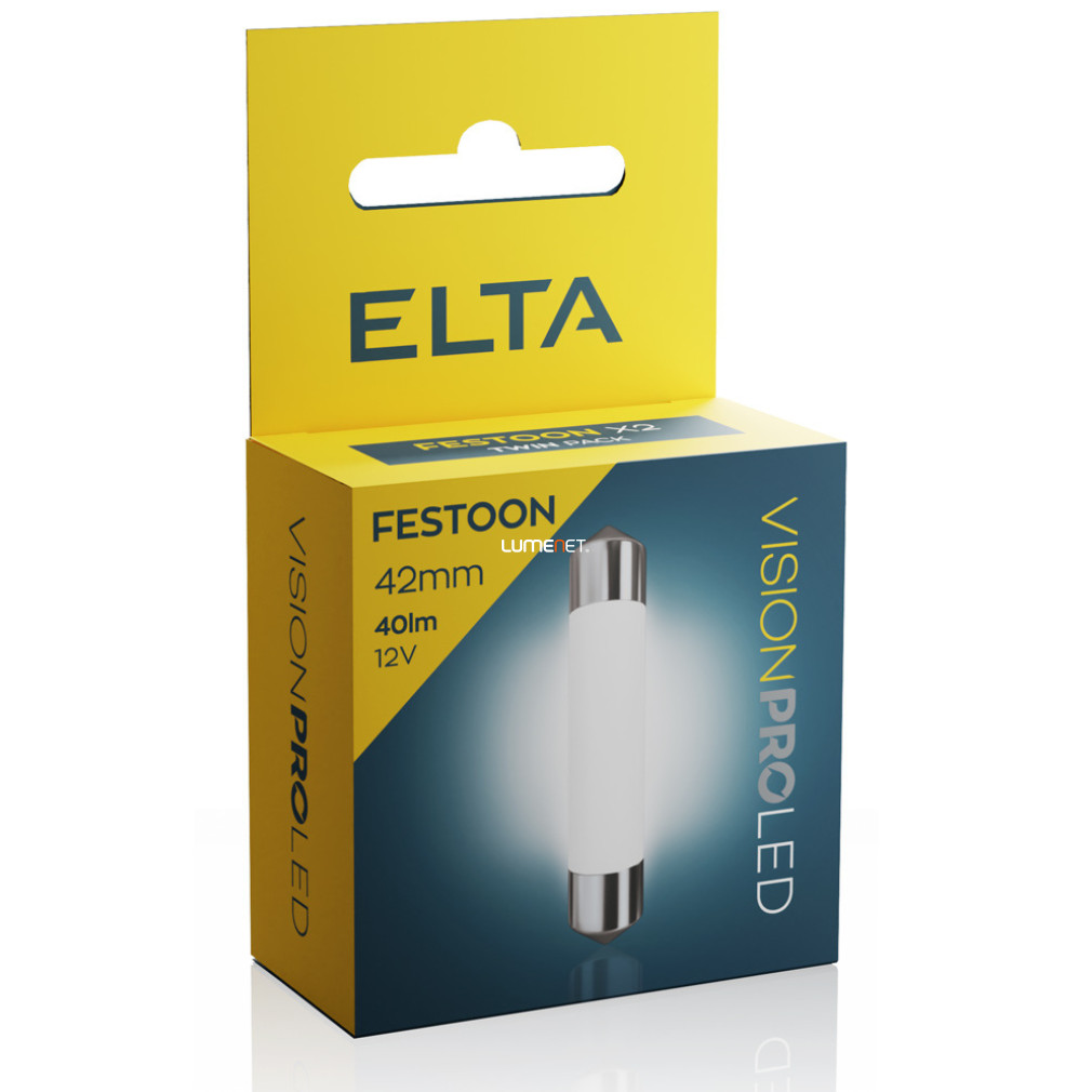 Elta Vision Pro C5W szofita LED jelzőizzó 42mm 12V 1,6W, 2db/csomag