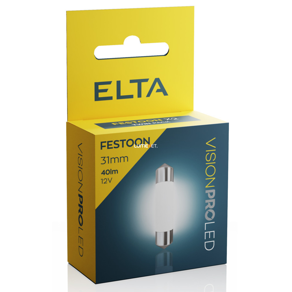 Elta Vision Pro C5W szofita LED jelzőizzó 31mm 12V 1,6W, 2db/csomag