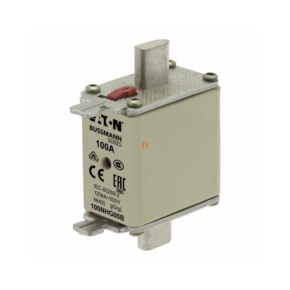 100NHG00B NH-betét 100A, DIN 00 méret, 500V AC, gG/gL Bussmann Eaton