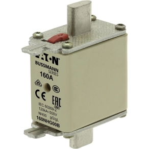   Eaton NH-betét 160A, din 000 méret, 500V AC, gg/gl, NH biztosíték 160A 500V gg/gl size 00-160NHg00b