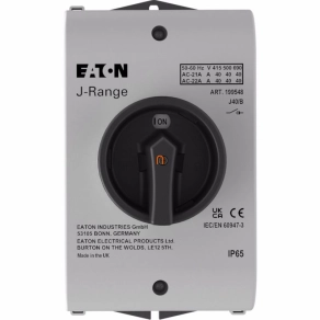   Eaton J főkapcsoló, 40A, tokozott, három pólusú, fekete forg.kar, j40/b-199548