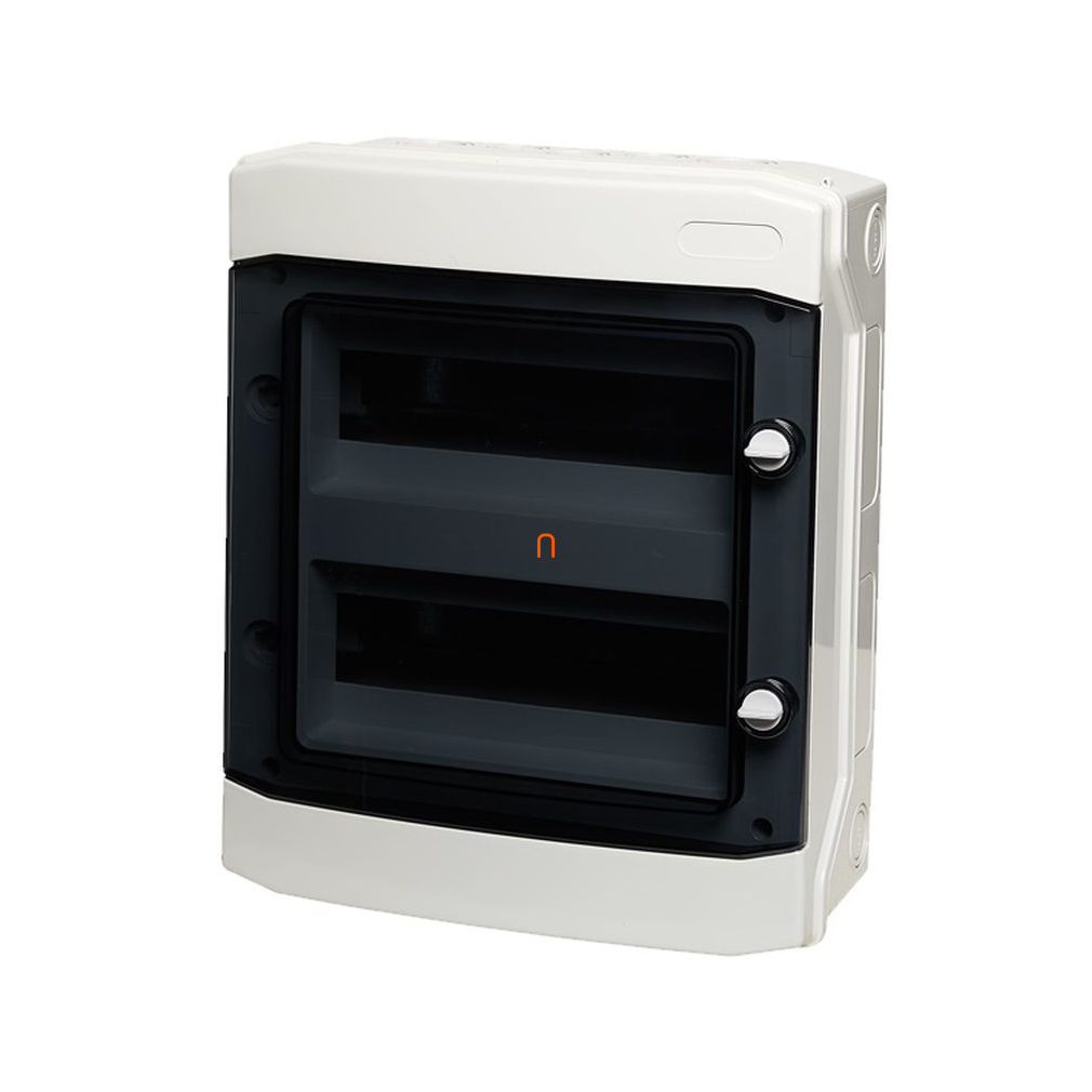 IMO E-24W Elosztódoboz 24 modul 1500VDC IP65 384x319x144mm átlátszó ajtó kulcsos zár kiegészítőként rendelhető