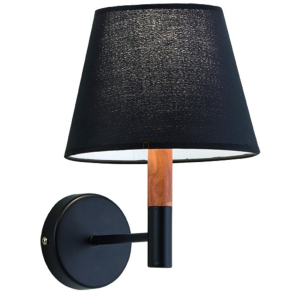 Viokef Villy fali lámpa, fekete, 1xE27 foglalattal